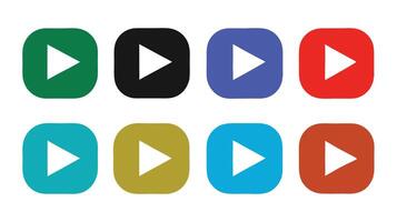 Play button icon vector