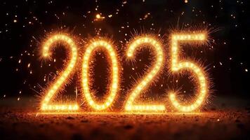 2025 new year countdown with sparklers video