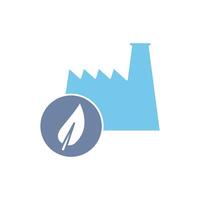 green factory concept line icon. Simple element illustration. green factory concept outline symbol design. vector