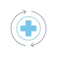 recover concept line icon. Simple element illustration. recover concept outline symbol design. vector