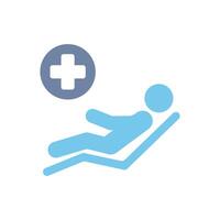 patient concept line icon. Simple element illustration. patient concept outline symbol design. vector