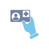 health card concept line icon. Simple element illustration. health card concept outline symbol design. vector