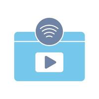 streaming concept line icon. Simple element illustration. streaming concept outline symbol design. vector