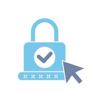 password concept line icon. Simple element illustration. password concept outline symbol design. vector