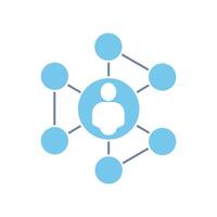 social network concept line icon. Simple element illustration. social network concept outline symbol design. vector