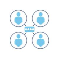 community concept line icon. Simple element illustration. community concept outline symbol design. vector