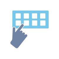 pin code concept line icon. Simple element illustration. pin code concept outline symbol design. vector