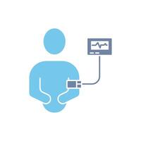 blood pressure concept line icon. Simple element illustration. blood pressure concept outline symbol design. vector