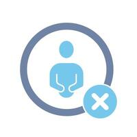 delete user concept line icon. Simple element illustration. delete user concept outline symbol design. vector