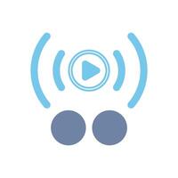streaming concept line icon. Simple element illustration. streaming concept outline symbol design. vector