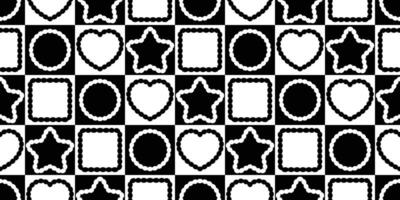 star seamless pattern fluffy heart square cartoon doodle checked gift wrapping paper tile background repeat wallpaper scarf isolated illustration design vector