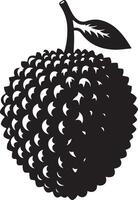 A black and white illustration of a fruit vector