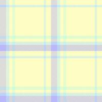 Conceptual fabric texture, shop textile check seamless. List tartan pattern plaid background in light and lemon chiffon colors. vector