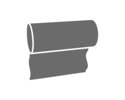 Textile roll icon. Paper tube illustration design for kitchen cleaning towel, carpet, scroll whatman, fabric. vector