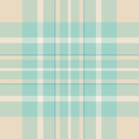 Aged fabric check texture, pixel plaid background tartan. Funky pattern seamless textile in light and pale teal colors. vector