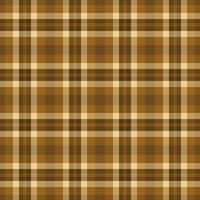 Packing seamless plaid pattern, scrapbook background fabric texture. Large tartan textile check in orange and amber colors. vector