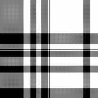 Sparse tartan pattern fabric, indoor seamless texture check. Cozy background plaid textile in white and black colors. vector