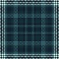 Cross tartan pattern, napkin textile texture check. Japanese fabric seamless background plaid in dark and cyan colors. vector