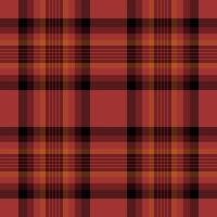 Delicate texture check plaid, turkish tartan pattern textile. Hipster fabric background seamless in red and black colors. vector
