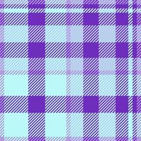 Cutout fabric textile check, tradition background seamless . Hotel tartan plaid pattern texture in light and violet colors. vector