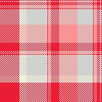 Hotel textile seamless plaid, mosaic tartan pattern fabric. Poster check texture background in red and light gray colors. vector
