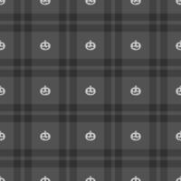Halloween pattern with plaid stripes and pumpkins, spooky ghosts, and scary ornaments. Ideal for autumn background, textile, fabric, party decor, greeting cards, posters, or tiled wallpaper. vector