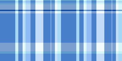 Effect check textile seamless, track texture background . Tidy fabric tartan plaid pattern in blue and light colors. vector