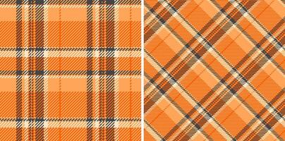Seamless pattern plaid of tartan textile fabric with a check texture background . Set in gold colors for geometric unique identity design. vector