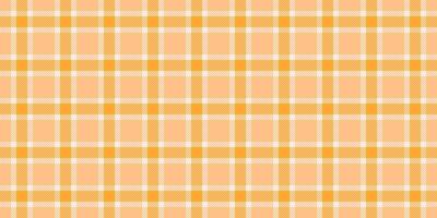 Individuality seamless tartan background, tropical check pattern fabric. Crease textile plaid texture in orange and light colors. vector