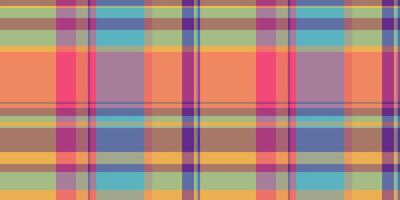 Popular check tartan fabric, order seamless plaid. Ireland texture textile pattern background in red and pastel colors. vector