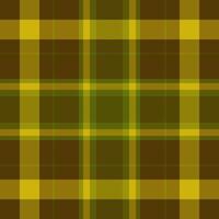 Folded background texture textile, site tartan pattern. Teenager seamless check plaid fabric in yellow and amber colors. vector