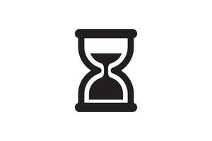 Wait icon sand glass watch. Time clock simple web design. Minute and hour indication symbol. vector