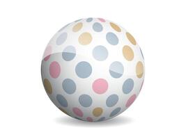 3D ball abstract illustration. Pattern sphere modern design. Round shape globe on white background. vector