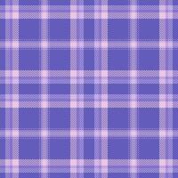 Style pattern check , fibrous fabric background seamless. Material tartan plaid texture textile in indigo and light colors. vector
