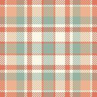 Rural tartan seamless textile, retro fabric texture plaid. Packaging pattern check background in old lace and red colors. vector