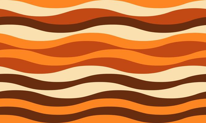 Abstract background with wavy stripes in vibrant colors, creating a rippled, liquid effect. Smooth curves and textured lines add elegance, vitality, and creativity. Ideal for wallpaper or textile.