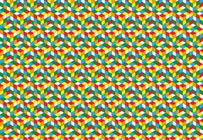 Magic cube pattern seamless design. Color block puzzle background. vector
