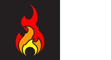 Fire icon template isolated. Flat flame logo design element. Flames symbol silhouette. vector