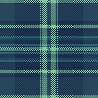 Ornamental check background, advertisement textile pattern texture. Custom tartan plaid seamless fabric in dark and cyan colors. vector