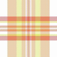 Royal texture background, handmade textile plaid seamless. Self pattern check fabric tartan in white and orange colors. vector