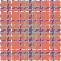 Good check textile, worn texture plaid tartan. Curtain seamless background pattern fabric in red and violet colors. vector