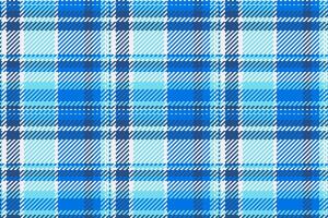 Group fabric textile plaid, bold texture background pattern. Stationary seamless tartan check in cyan and white colors. vector