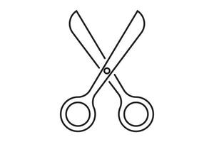 Scissors icon design. Cut out tool for paper or tailor work. vector