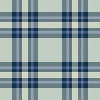 Warm textile plaid tartan, 40s fabric texture background. Perfect check seamless pattern in white and cyan colors. vector