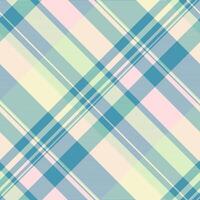 Pixel background fabric check, tape textile seamless . Colourful plaid tartan pattern texture in light and cyan colors. vector