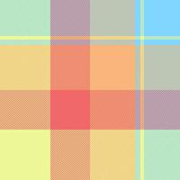 Table cloth seamless fabric texture, 20s pattern plaid . Cutout tartan check textile background in lime and orange colors. vector