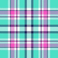 Pixel background design. Modern seamless pattern plaid. Square texture fabric. Tartan scottish textile. Beauty color madras ornament. vector