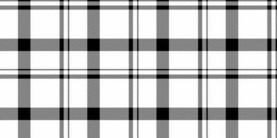 Indian background plaid, nobility seamless texture fabric. Micro textile check tartan pattern in white and black colors. vector