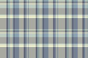 Curtain check seamless textile, commerce fabric background tartan. Ornament pattern plaid texture in pastel and grey colors. vector