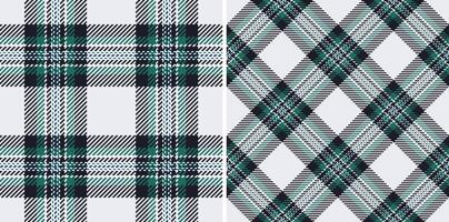 Check fabric tartan of pattern seamless with a textile texture plaid background. Set in cold colors for fashion design sample ideas. vector